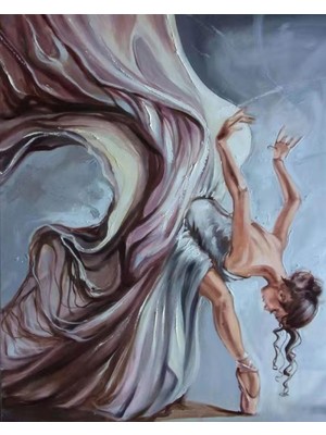 Kırmızı Ayı Kuğu Balerin Sayılarla Boyama Seti  Kasnaklı