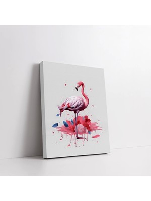 Pembe Flamingo Kanvas Tablo