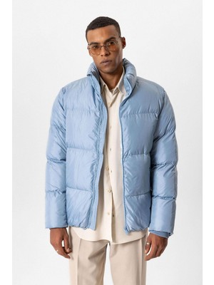 Antioch Bebe Mavi Dik Yaka Kauçuk Şişme Mont