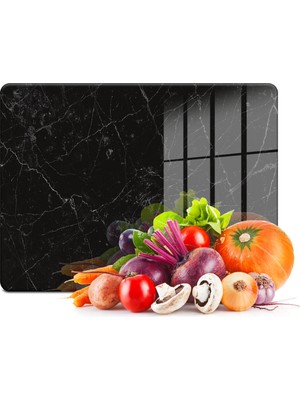 Decovetro Siyah Granit Görünümlü Cam Kesim Tablası 20 x 30 cm