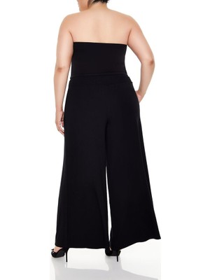 Plus Size Wide-Leg Pantolon