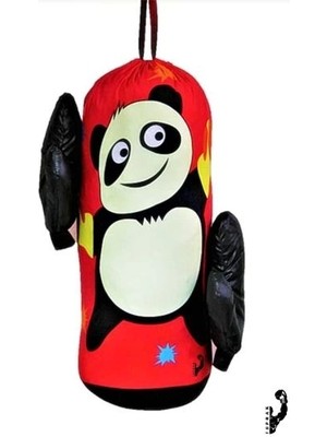 Çocuk Boks Kum Torbası Eldiven Dahil 2-6 Yaş Panda