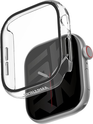 Skinarma Apple Watch 10 46MM Uyumlu Gado Sert Silikon Kasa ve Ekran Koruyucu Şeffaf