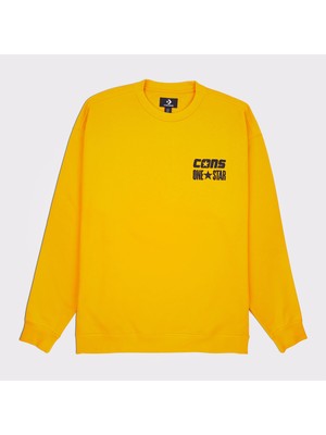 Converse Cons One Star Crew Erkek Sarı Sweatshirt