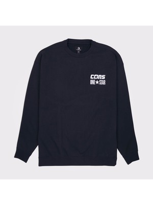Converse Cons One Star Crew Erkek Siyah Sweatshirt