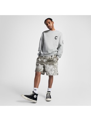 Converse Classic Desenli Erkek Gri Şort