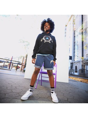 Converse Cnvb Rec Club Ft Sleeve Stripe Çocuk Siyah Hoodie