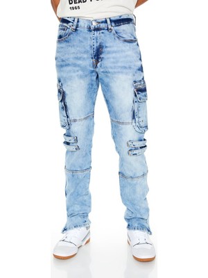 Slim-Fit Utility Kargo Jean Pantolon