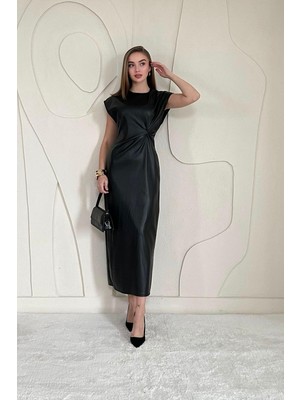 Deri Düğümlü Elbise