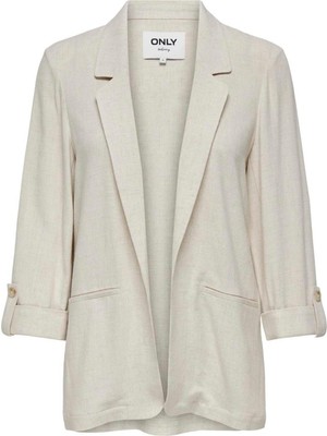 Onlsıesta 3/4 Open Lınen Bl Blazer Tlr Keten Blazer Ceket