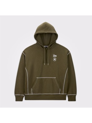 Converse Patta Nakışlı Unisex Haki Hoodie