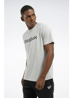 Reebok Gs  Linear Re Gri Erkek Kısa Kol T-Shirt