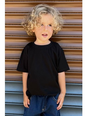 Breeze Erkek Çocuk Tişört Basic 4-14 Yaş, Siyah