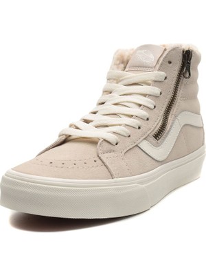 Vans Sk8-Hi Reissue Side Zip Spor Ayakkabı Krem VN0007NZBLL1