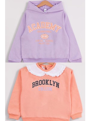 Harika Kids Kız Çocuk 2'li Paket Basic Sweatshirt