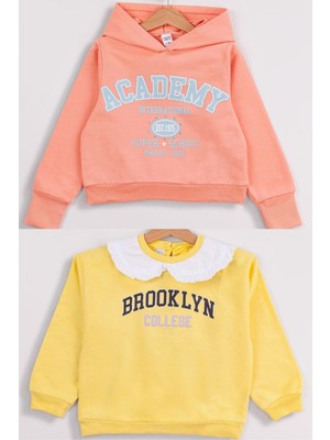 Harika Kids Kız Çocuk 2'li Paket Basic Sweatshirt