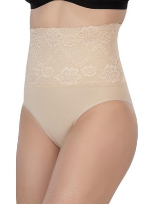 BYR  Ten  2090 Önü Dantelli Yüksek Bel Slip Korse Byrnew