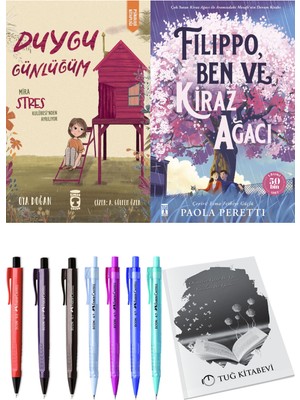 Filippo, Ben ve Kiraz Ağacı ve Duygu Günlüğüm Mira Stres Kulübesi'nden Ayrılıyor 2'li Set - Kalem
