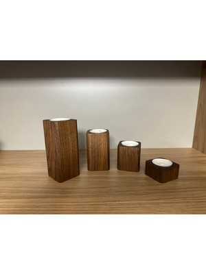 Doğal Ahşap Tealight Mumluk