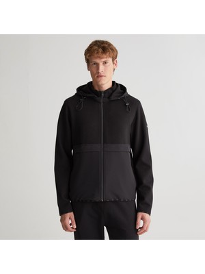 Gant Erkek Siyah Regular Fit Fermuarlı Sweatshirt