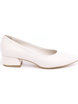 Derinet Hakiki Deri Kadın Kısa Topuklu Ayakkabı