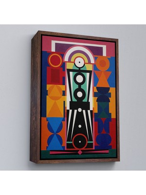 Alaz Trade Çerçeveli Auguste Herbin - Kompozisyon TABLOSU-8093
