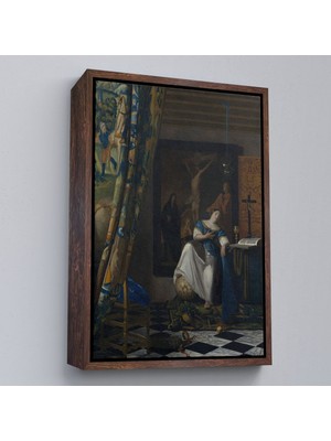 Alaz Trade Çerçeveli Johannes Vermeer - Katolik Inancının Alegorisi Tablo- Allegory Of The Catholic FAITH-8057