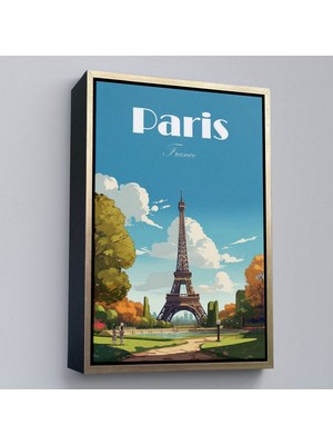 Alaz Trade Çerçeveli Fransa Paris Eyfel Kulesi TABLOSU-7809
