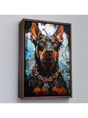 Alaz Trade Çerçeveli Doberman TABLOSU-7828