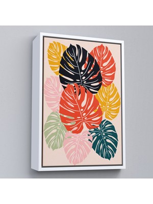 Alaz Trade Çerçeveli Tropikal Yapraklar TABLOSU-7663