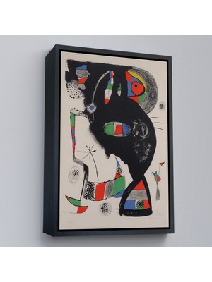 Alaz Trade Çerçeveli Joan Miro - 42 Rue Blomet TABLO-8048