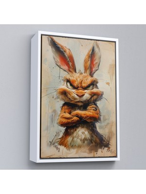 Alaz Trade Çerçeveli Sinirli Tavşan TABLOSU-7785