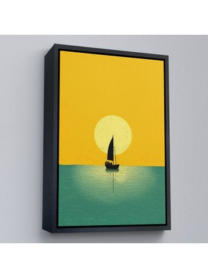 Alaz Trade Çerçeveli Okyanustaki Yelkenli TABLOSU-7532