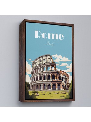Alaz Trade Çerçeveli Roma Italya Kolezyum TABLO-7696