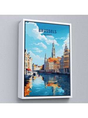 Alaz Trade Çerçeveli Brüksel Belçika TABLOSU-7964