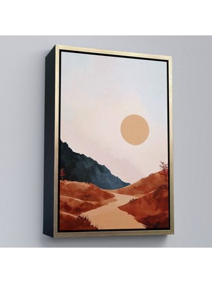 Alaz Trade Çerçeveli Dağların Arasındaki Güneş Manzarası TABLO-7594