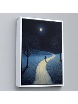 Alaz Trade Çerçeveli Ay Işığına Yürüyen Adam TABLO-7519