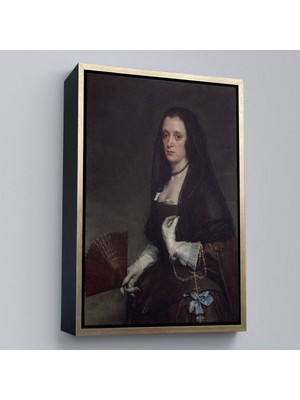 Alaz Trade Çerçeveli Diego Velázquez - Hayranlı Kadın Tablo - The Lady With A FAN-7433