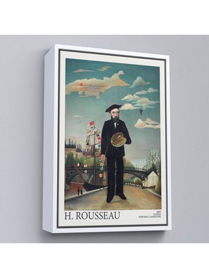 Alaz Trade Çerçeveli Henri Rousseau Kendi TABLOSU-7323
