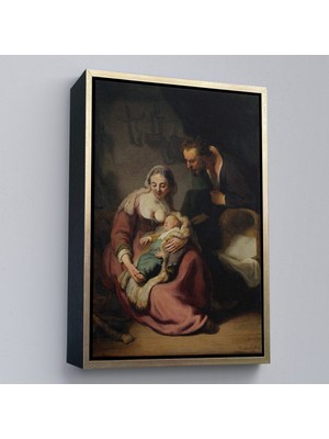 Alaz Trade Çerçeveli Rembrandt - Kutsal Aile Tablo - The Holy FAMILY-7431