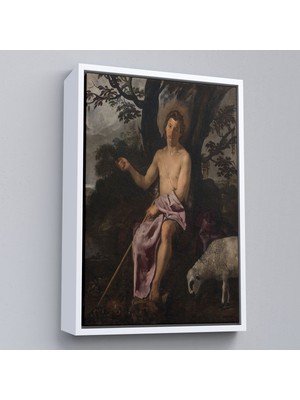 Alaz Trade Çerçeveli Diego Velazquez - Doğada Aziz Vaftizci Yahya TABLOSU-7387