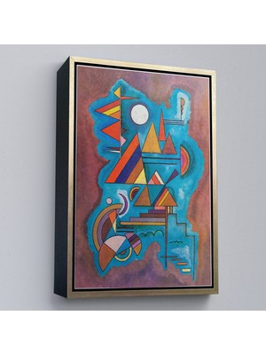 Alaz Trade Çerçeveli Wassily Kandinsky - Ayakta Duran Tablo - STANDING-7498