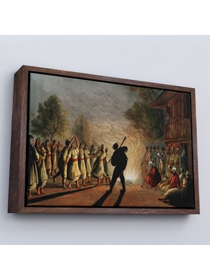 Alaz Trade Çerçeveli Luigi Mayer'ın Bulgar Köylülerinin Dansı TABLOSU-7036