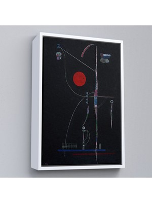 Alaz Trade Çerçeveli Wassily Kandinsky - Kırmızı Vurgu TABLOSU-7496