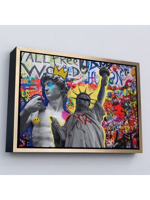 Alaz Trade Çerçeveli Renkli Punk Rock TABLOSU-7236