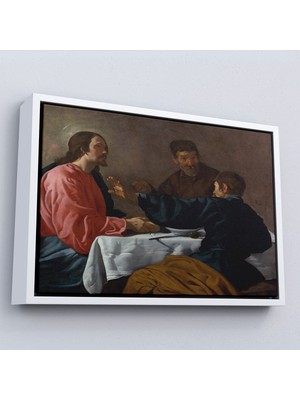 Alaz Trade Çerçeveli Diego Velázquez - Emmaus'ta Akşam Yemeği Tablo - The Supper At EMMAUS-7145