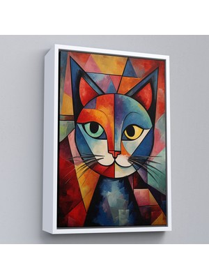 Alaz Trade Pablo Picasso Tarzı - Soyut Renkli Kedi TABLO-7375