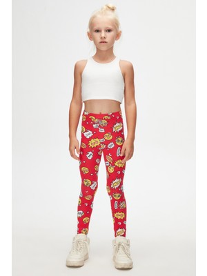 Lovetti So Cool Kız Çocuk Desenli Yazlık Tayt