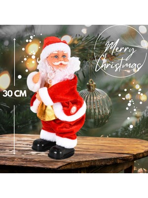 Dans Eden Popo Sallayan Noel Baba Hareketli Müzikli Noel Baba 30 cm
