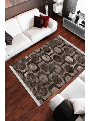 Homier Collection Homier Westa Kalitesi Yıkanabilir Kaymaz Taban Kilim ve Yolluk H-PW-8032